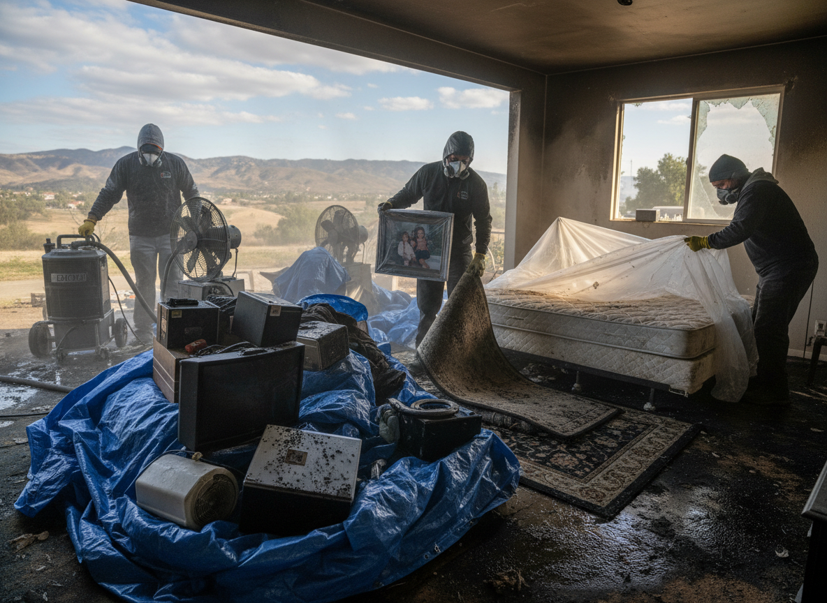Protecting Belongings from Secondary Water Damage After Fire Suppression in Chatsworth